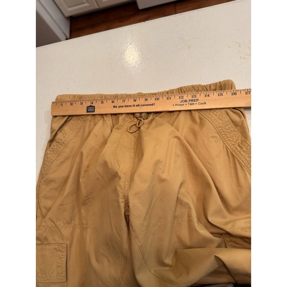 Anthropology Avec‎ Les Filles Cargo Jogger Pants Size L Mustard Golden Yellow